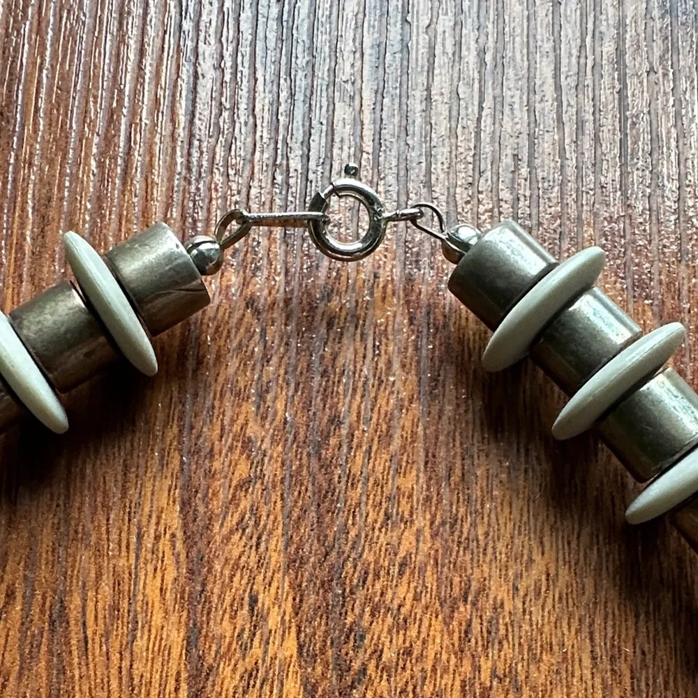 🟡🟡Vintage Artisan Beaded Necklace with Earthy Tones🟡🟡